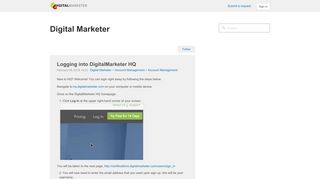 Logging into DigitalMarketer HQ – Digital Marketer