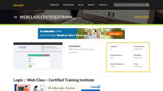 Welcome to Webclass.certifiedtraininginstitute.com - Login :: Web ...