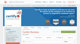 Certify Reviews 2019 | G2 Crowd