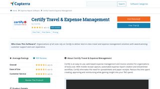 Certify Travel & Expense Management Reviews and Pricing - 2019