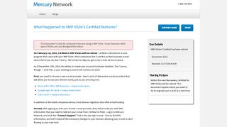 2222 - VMP XSites' CertMail has been retired - Help - Mercury Network