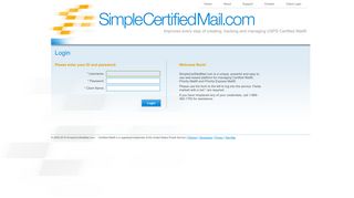 Simple Certified Mail | Login