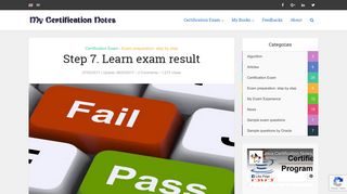 Step 7. Learn exam result | Java Certification Notes