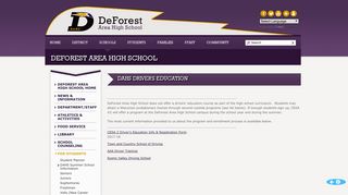 DeForest Area School District - DAHS Driver's Education