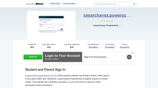 Cesarchavez.powerschool.com website. Student and Parent Sign In.