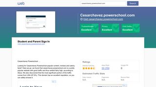 Everything on cesarchavez.powerschool.com. Student and Parent ...