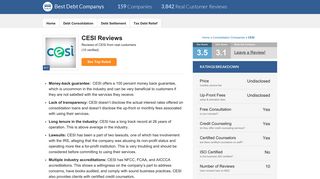 CESI Reviews 2019 | Verified Customer Reviews - Best Debt Companys