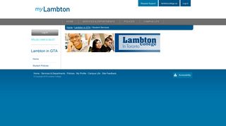 Lambton in GTA - Student Services | MyLambton Portal