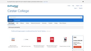 Welcome | Cestar College - Microsoft Imagine | Academic Software ...