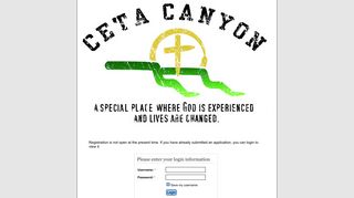 Ceta Canyon Camp & Retreat Center - Login
