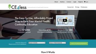 Ce4less: Ceus Online for Social Workers, Psychologists, Counselors ...