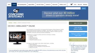 CEVO® 3: Ambulance™ Online | Coaching Systems