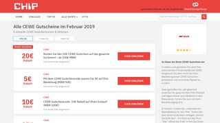CEWE Gutschein: 20€-Gutschein bei CEWE | Jan.2019 | CHIP