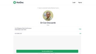 Dr Cez Owczarek - Lakeside Family Medical Centre - Book Online with ...