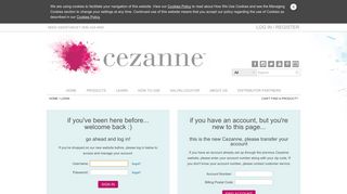 Login / Register | Cezanne Professional Products