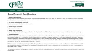 FAQ - C&F Bank Rewards