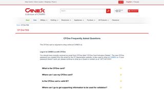 CF One FAQ - Canex