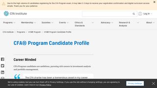 CFA® Program Candidate Profile - CFA Institute