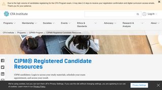CIPM® Candidate Resources - CFA Institute