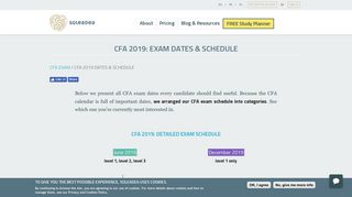 CFA 2019: Exam Dates & Schedule | SOLEADEA