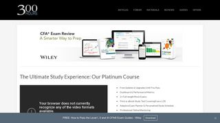 Wiley - 300 Hours: Your Guide to the CFA Exams