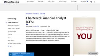 Chartered Financial Analyst (CFA) - Investopedia