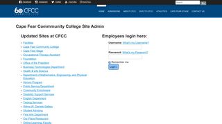 Login page | Cape Fear Community College