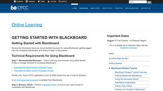 Getting Started with Blackboard - Cape Fear Community College