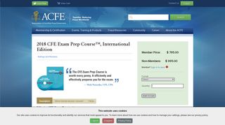 2018 CFE Exam Prep Course™, International Edition