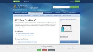 CFE Exam Prep Course | Association of Certified Fraud Examiners