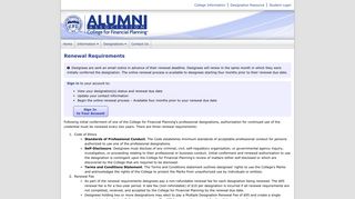 Alumni Association - Renewal Requirements