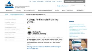 College for Financial Planning (CFFP) - naifa