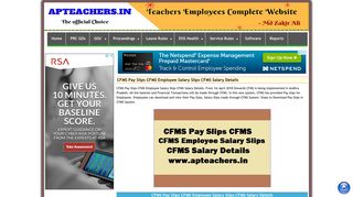 CFMS Pay Slips CFMS Employee Salary Slips CFMS ... - AP Teachers