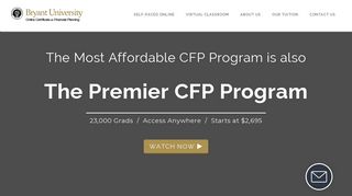 Bryant University Online CFP® Program - Boston Institute of Finance