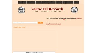Centre For Research - Anna University
