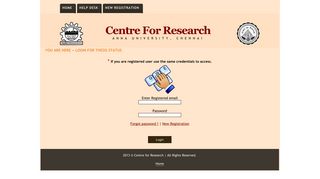 Login - Centre For Research - Anna University