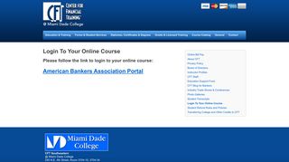 Login To Your Online Course - Center for Financial TrainingCenter ...