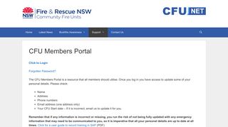 CFU Members Portal – CFU Member's Site
