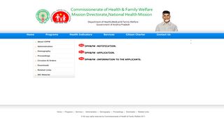Commissionerate of Health & Family Welfare - AP CFW