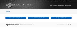 CGA Logins - Calvin, Giordano & Associates