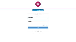 Login to your Account - CGC Recruitment
