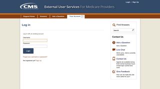 Support Login - External User Services (EUS)