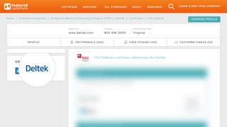 CGI Federal customer references of Deltek - FeaturedCustomers