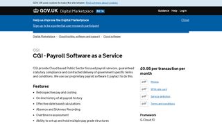 CGI - Payroll Software as a Service - Digital Marketplace