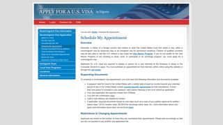 Apply for a U.S. Visa | Schedule My Appointment - Nigeria (English)