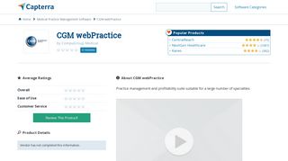 CGM webPractice Reviews and Pricing - 2018 - Capterra