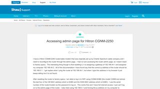 Accessing admin page for Hitron CGNM-2250 | Shaw Support - Shaw ...