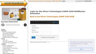 Hitron Technologies CGNM-2250-SHW Login Router Screenshot ...