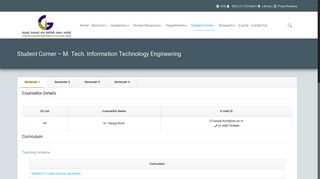 Student Corner – M. Tech. Information Technology Engineering – CGPIT