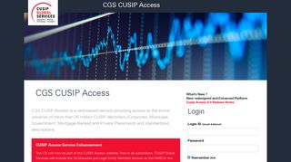 CGS CUSIP Access - CUSIP Global Services